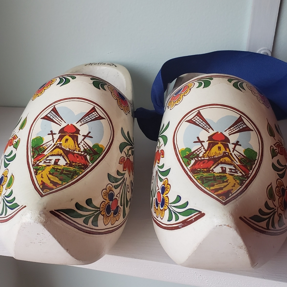 Vintage 1980's Dutch Wooden Clogs, size 34 - Picture 12 of 13